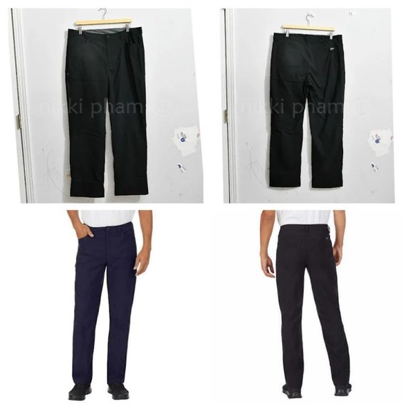Men's Eddie Bauer Fleece Lined 2-Way Stretch Tech Pant Black 38 X 34